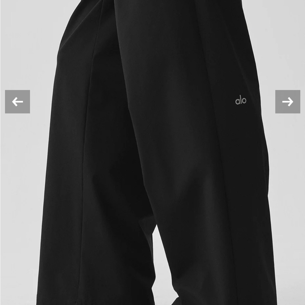 ALO Yoga Black High-Waist Pursuit Trousers - Picture 2 of 11